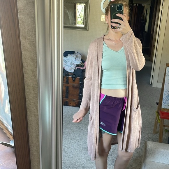 J Jill Women's Linen Long Line Midi Cardigan Sweater - Picture 13 of 15